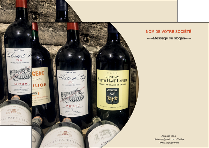 personnaliser maquette affiche vin commerce et producteur caviste vin vignoble MIDBE32000