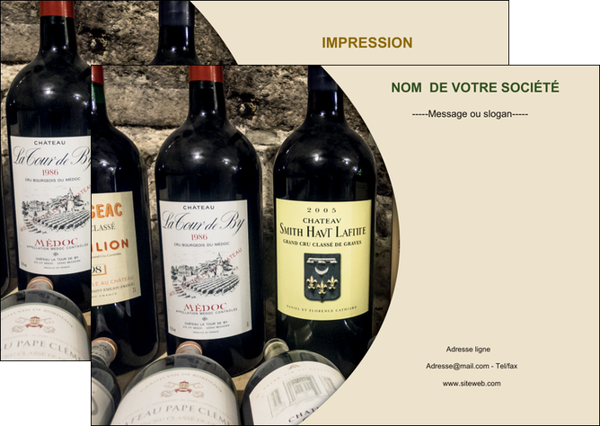 creer modele en ligne flyers vin commerce et producteur caviste vin vignoble MIDBE32004