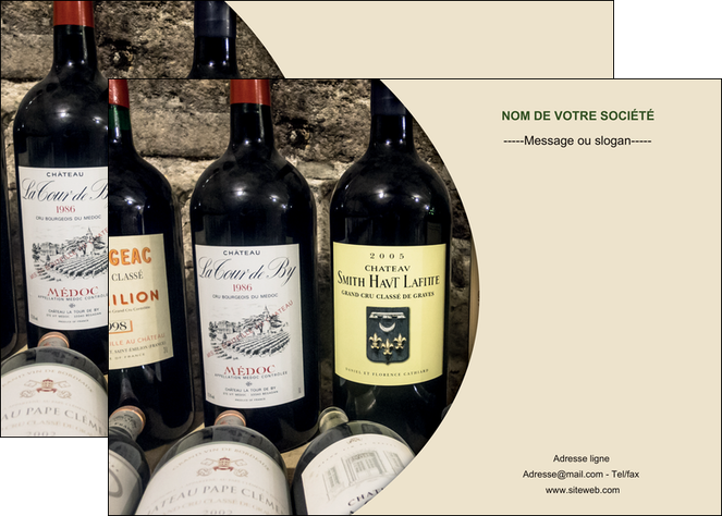 personnaliser modele de affiche vin commerce et producteur caviste vin vignoble MIDBE32006