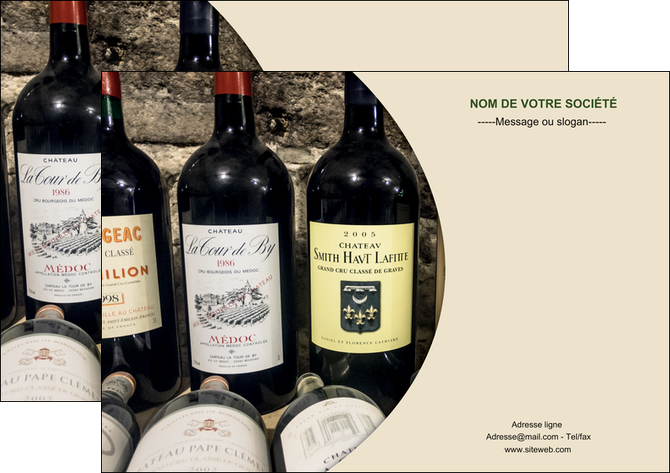 maquette en ligne a personnaliser affiche vin commerce et producteur caviste vin vignoble MIDBE32008