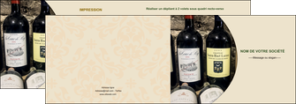 faire depliant 2 volets  4 pages  vin commerce et producteur caviste vin vignoble MIDBE32012