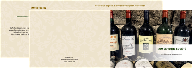 imprimer depliant 2 volets  4 pages  vin commerce et producteur caviste vin vignoble MIDBE32076