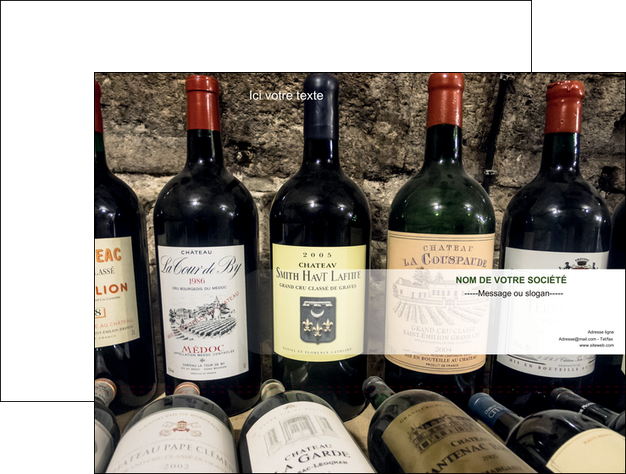 creer modele en ligne pochette a rabat vin commerce et producteur caviste vin vignoble MIDBE32080