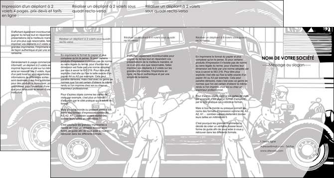 maquette en ligne a personnaliser depliant 4 volets  8 pages  garage concessionnaire automobile reparation de voiture MIDBE32144