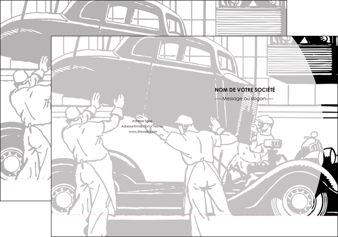 modele pochette a rabat garage concessionnaire automobile reparation de voiture MIDBE32168
