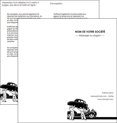 maquette en ligne a personnaliser depliant 2 volets  4 pages  garage garagiste atelier de garagiste MIDBE32262