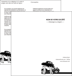 maquette en ligne a personnaliser depliant 2 volets  4 pages  garage garagiste atelier de garagiste MIDBE32262