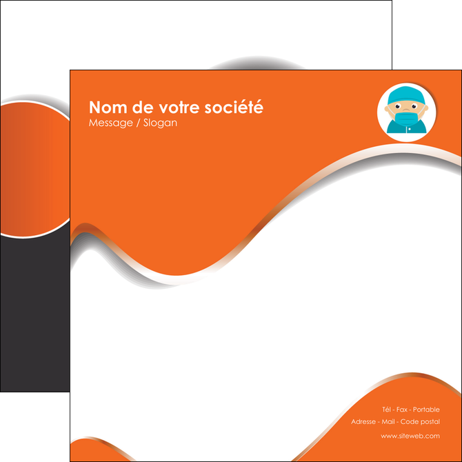 maquette en ligne a personnaliser flyers infirmier infirmiere infirmier infirmerie blouse MIDBE32282