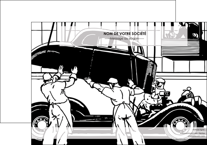 exemple affiche garage garagiste atelier de garagiste MIDBE32326