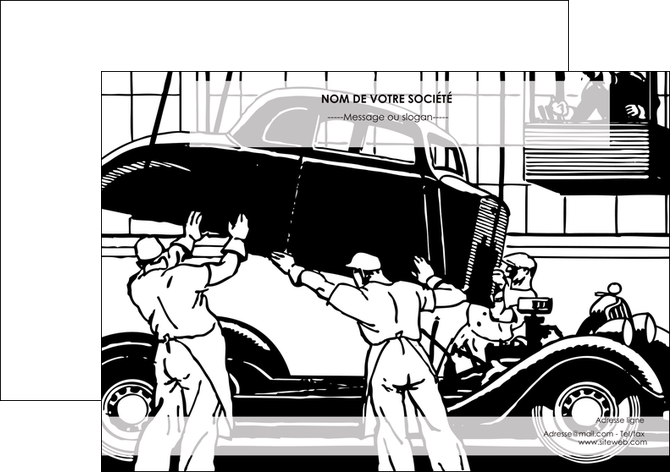 personnaliser modele de flyers garage garagiste atelier de garagiste MIDBE32332