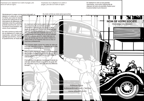 maquette en ligne a personnaliser depliant 3 volets  6 pages  garage garagiste atelier de garagiste MIDBE32344