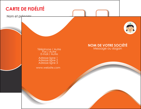 personnaliser modele de carte de visite infirmier infirmiere infirmiere infirmerie blouse MIDBE32426