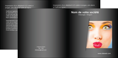 exemple depliant 2 volets  4 pages  centre esthetique  maquillage beaute couleur MLGI32530