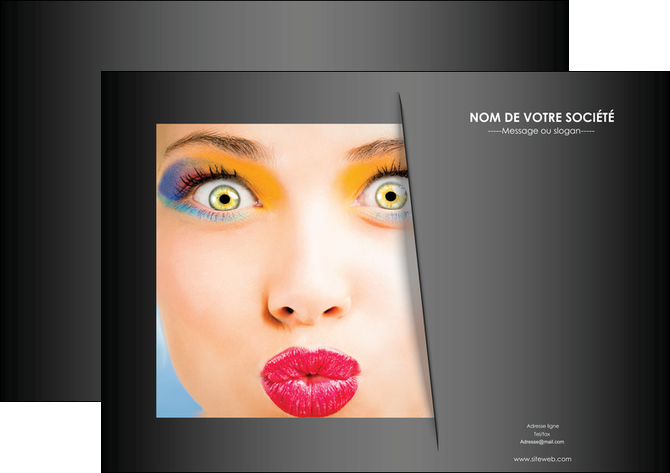 maquette en ligne a personnaliser affiche centre esthetique  maquillage beaute couleur MFLUOO32554