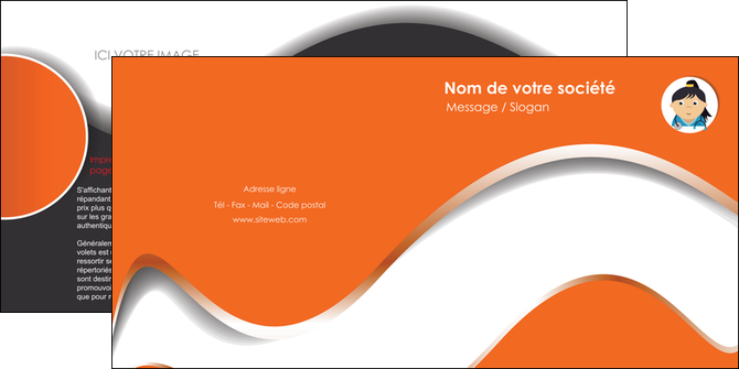 creation graphique en ligne depliant 2 volets  4 pages  infirmier infirmiere infirmiere infirmerie blouse MIDBE32590