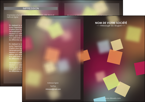 realiser depliant 2 volets  4 pages  abstrait design texture MFLUOO32634
