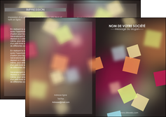 realiser depliant 2 volets  4 pages  abstrait design texture MIF32634