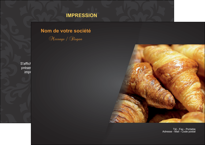 faire flyers boulangerie maquette boulangerie croissant patisserie MID33096