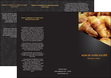 faire depliant 3 volets  6 pages  boulangerie maquette boulangerie croissant patisserie MID33098