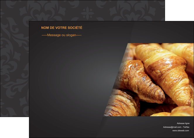 personnaliser modele de affiche boulangerie maquette boulangerie croissant patisserie MID33102
