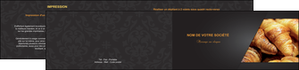 imprimer depliant 2 volets  4 pages  boulangerie maquette boulangerie croissant patisserie MIF33110