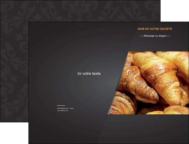 creer modele en ligne pochette a rabat boulangerie maquette boulangerie croissant patisserie MID33114