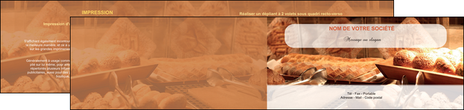 impression depliant 2 volets  4 pages  patisserie pain brioches boulangerie MIDLU33188