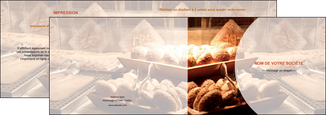 modele en ligne depliant 2 volets  4 pages  boulangerie pain brioches boulangerie MLIG33276
