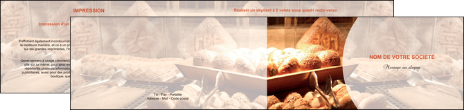 faire depliant 2 volets  4 pages  boulangerie pain brioches boulangerie MLIG33278