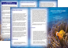 imprimerie depliant 3 volets  6 pages  paysage belle photo nemo poisson MLGI33446