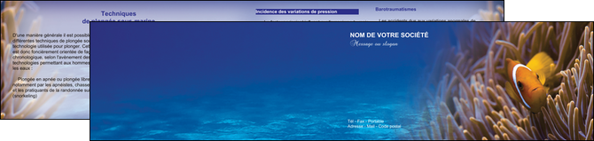realiser depliant 2 volets  4 pages  paysage belle photo nemo poisson MIDBE33462