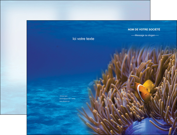 personnaliser modele de pochette a rabat paysage belle photo nemo poisson MIDBE33466