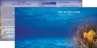 creation graphique en ligne depliant 2 volets  4 pages  paysage belle photo nemo poisson MLGI33476