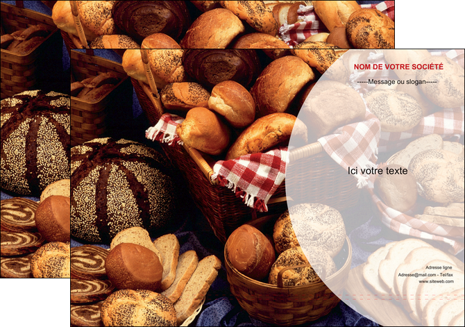personnaliser modele de pochette a rabat boulangerie pain brioches boulangerie MLIG33498