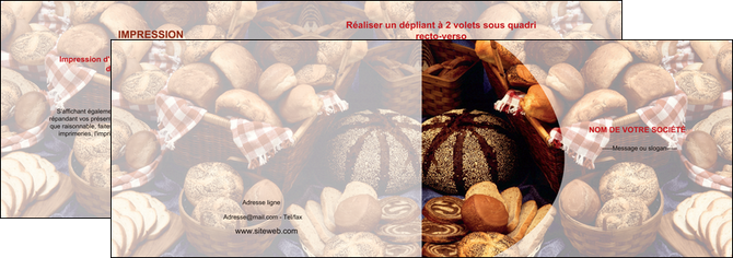 imprimer depliant 2 volets  4 pages  boulangerie pain boulangerie patisserie MLIG33532