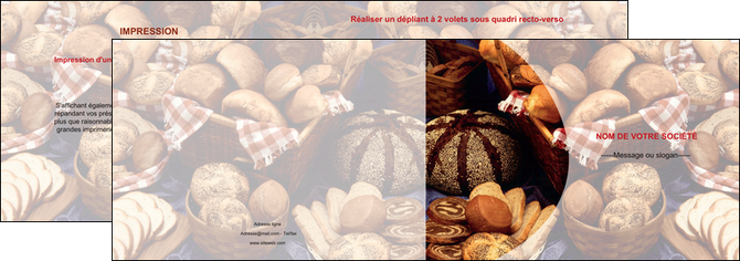 cree depliant 2 volets  4 pages  boulangerie pain boulangerie patisserie MLIG33534