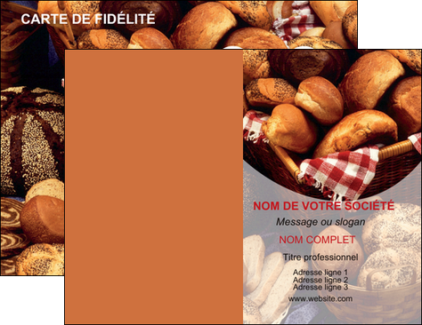 realiser carte de visite boulangerie pain boulangerie patisserie MLIG33542