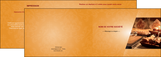 maquette en ligne a personnaliser depliant 2 volets  4 pages  boulangerie boulangerie pains viennoiserie MLIG33646