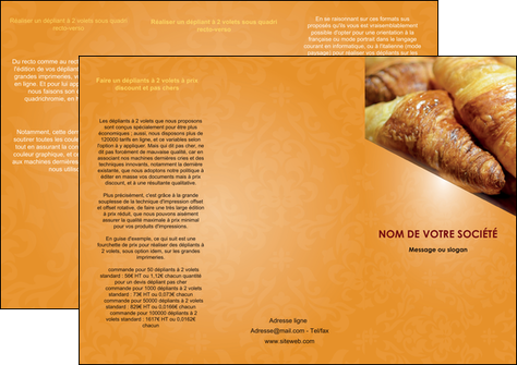 modele depliant 3 volets  6 pages  boulangerie croissants boulangerie patisserie MID33742