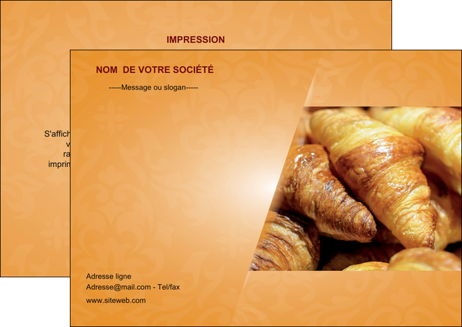 personnaliser maquette flyers boulangerie croissants boulangerie patisserie MID33744
