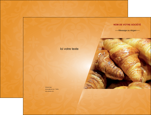 creation graphique en ligne pochette a rabat boulangerie croissants boulangerie patisserie MID33758