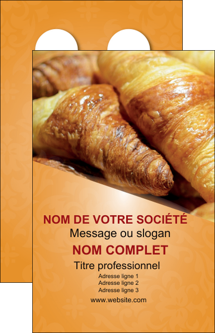 exemple carte de visite boulangerie croissants boulangerie patisserie MID33760