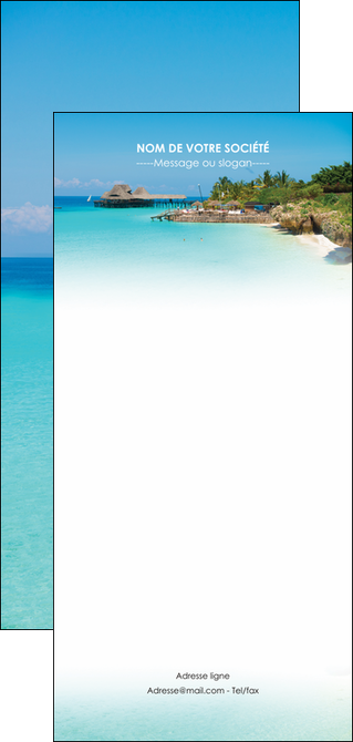impression flyers paysage plage vacances tourisme MIDBE33810