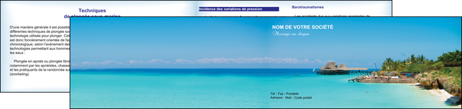 faire depliant 2 volets  4 pages  paysage plage vacances tourisme MIDBE33828
