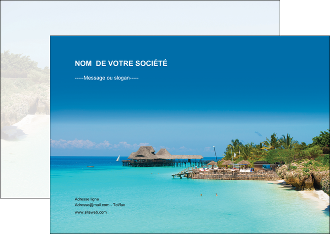exemple flyers paysage plage vacances tourisme MIDBE33840