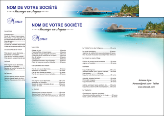 creation graphique en ligne set de table paysage plage vacances tourisme MIDBE33846