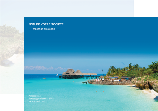 exemple affiche paysage plage vacances tourisme MIDBE33850
