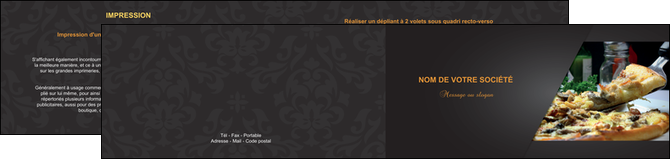 creation graphique en ligne depliant 2 volets  4 pages  pizzeria et restaurant italien pizza pizzeria restaurant italien MFLUOO34022