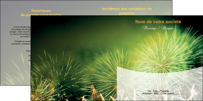 modele depliant 2 volets  4 pages  artificier feu dartifice artifice MIDBE34112
