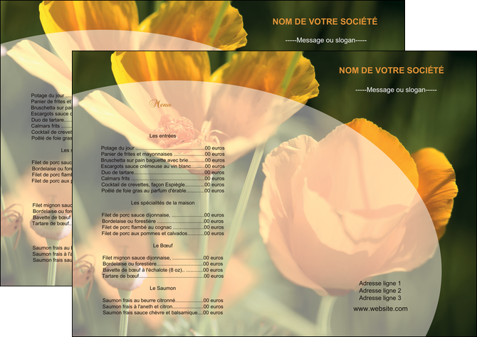 faire set de table agriculture fleurs bouquetier horticulteur MFLUOO34116